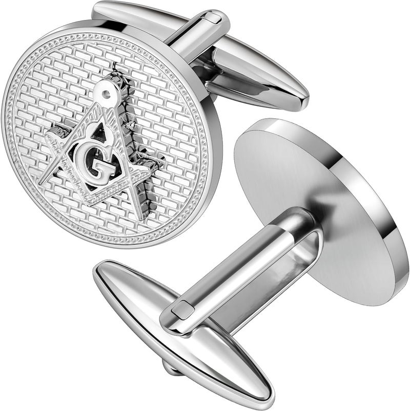 AMITER Masonic Tie Tack, Freemason Lapel Pin & Cufflinks - Image 2